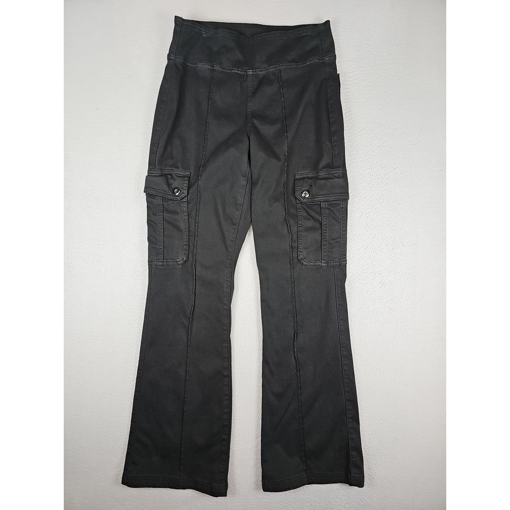 American Eagle Cargo Pants Women's Small Short 25x29 Black Pull-On Kick Boot